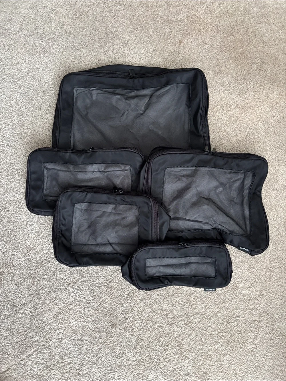 Brown Leather Backpack with Matching Pouches